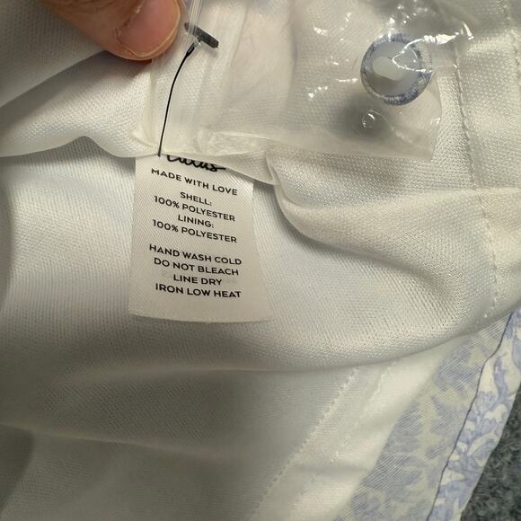 Lulus Large Off The Shoulder Shift Mini Dress White Floral Cottagecore Milkmaid - Picture 10 of 12